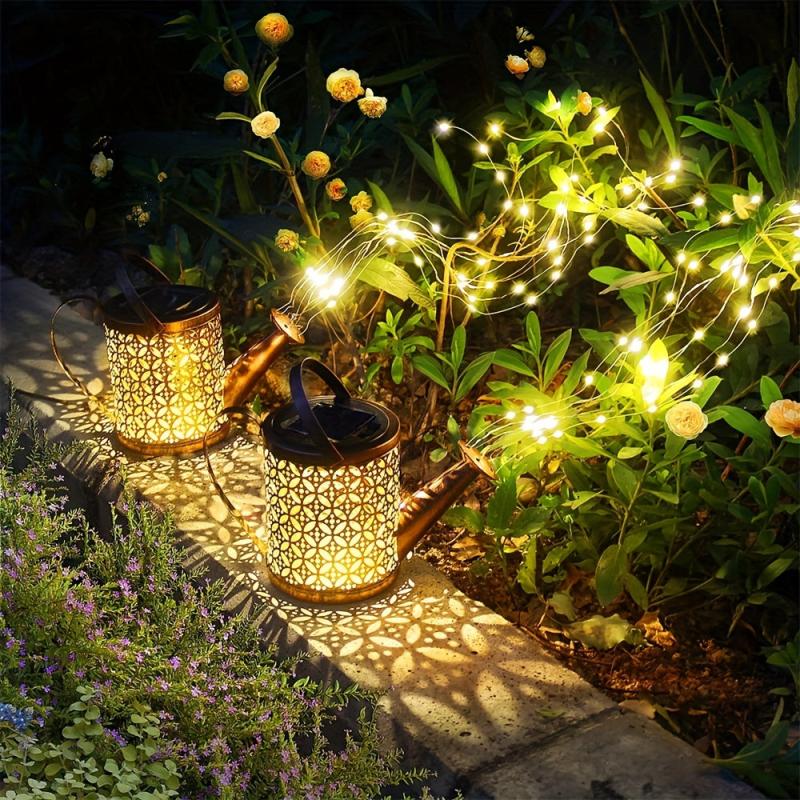 Solar Kettle Light Hanging Sprinkler Light Outdoor Waterproof Flashing Star