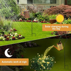 Solar Kettle Light Hanging Sprinkler Light Outdoor Waterproof Flashing Star