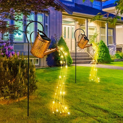 Solar Kettle Light Hanging Sprinkler Light Outdoor Waterproof Flashing Star