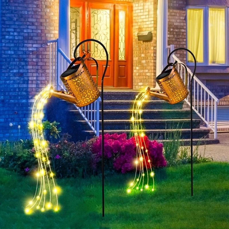 Solar Kettle Light Hanging Sprinkler Light Outdoor Waterproof Flashing Star
