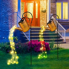 Solar Kettle Light Hanging Sprinkler Light Outdoor Waterproof Flashing Star