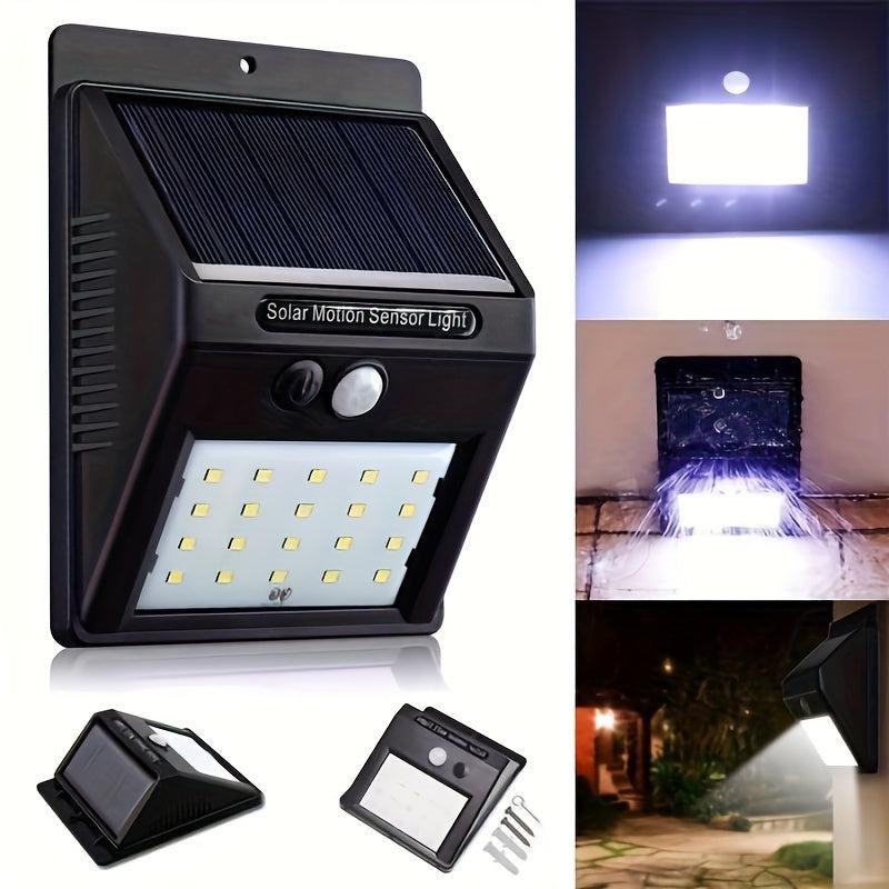 Outdoor Solar Wall Lights with Human Body Sensor - Waterproof