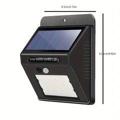 Outdoor Solar Wall Lights with Human Body Sensor - Waterproof