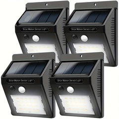 Outdoor Solar Wall Lights with Human Body Sensor - Waterproof