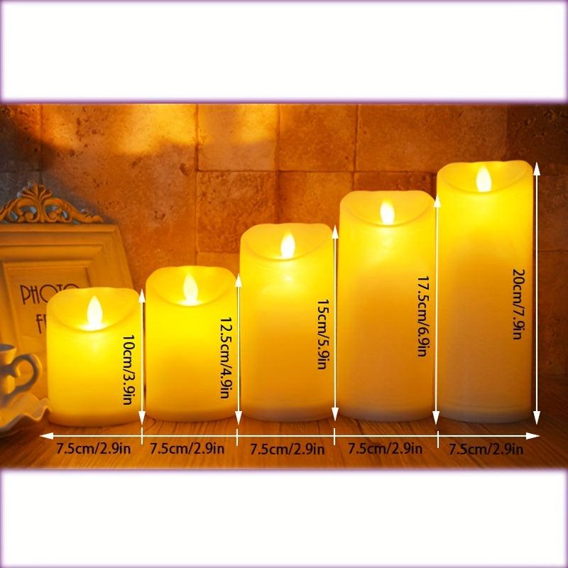 LED Flicker Candles - Brightness Adjustable for Weddings Halloween