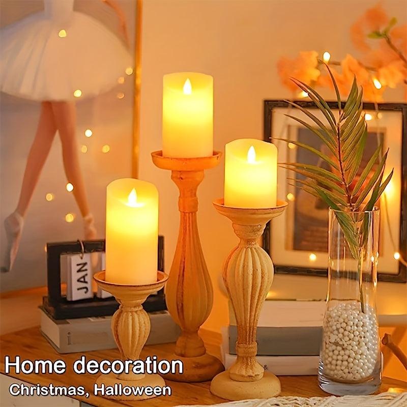LED Flicker Candles - Brightness Adjustable for Weddings Halloween