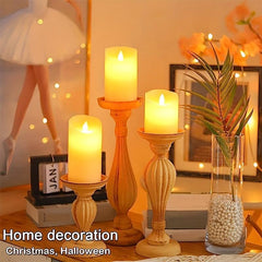 LED Flicker Candles - Brightness Adjustable for Weddings Halloween