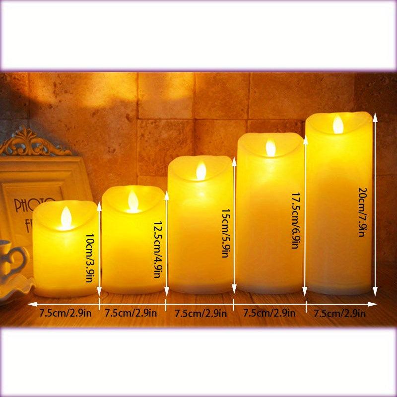 LED Flicker Candles - Brightness Adjustable for Weddings Halloween