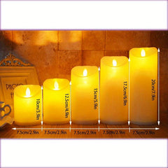 LED Flicker Candles - Brightness Adjustable for Weddings Halloween