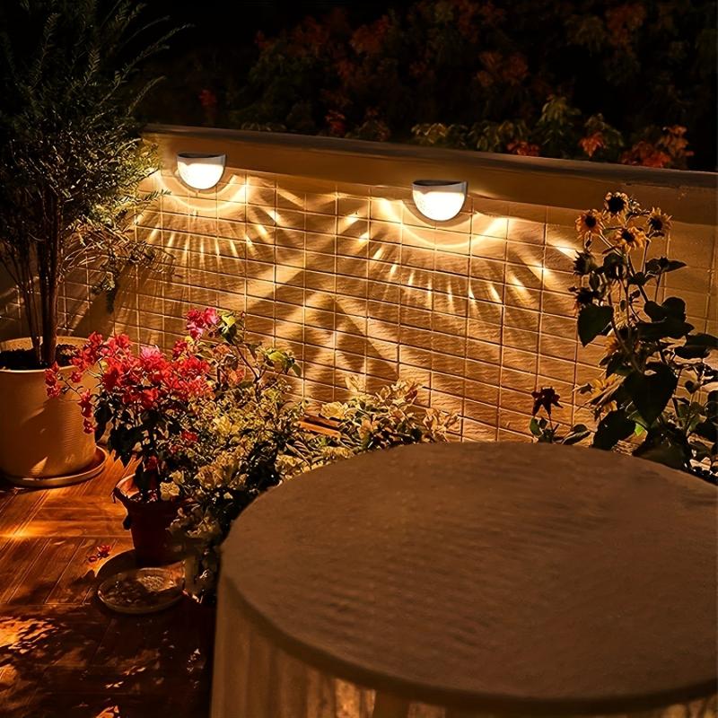 2 Pack Solar Fence Lights Outdoor Waterproof Deck Lights