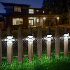 2 Pack Solar Fence Lights Outdoor Waterproof Deck Lights