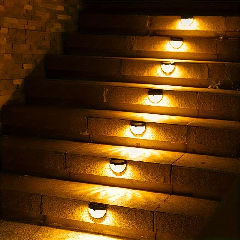2 Pack Solar Fence Lights Outdoor Waterproof Deck Lights