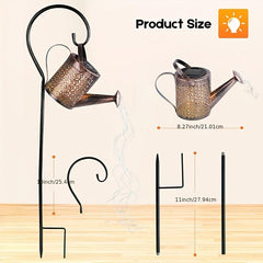 Solar Watering Can Light Hanging Waterfall Lamp Outdoor Garden Decor