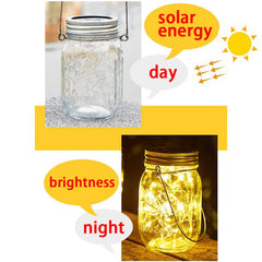 Solar Mason Jar Lid Lights LED Waterproof Fairy Light String Garden Wedding