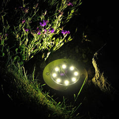 Solar Ground 8LEDs Deck Lights for Landscape Walkway Lawn Steps