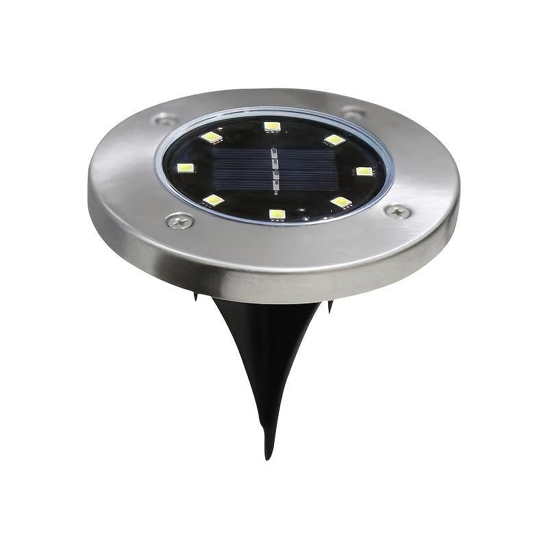 Solar Ground 8LEDs Deck Lights for Landscape Walkway Lawn Steps