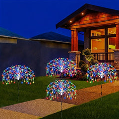 Solar Firework Lights Garden Decor Fairy Lights Outdoor Waterproof Lawn Lamp