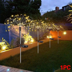Solar Firework Lights Garden Decor Fairy Lights Outdoor Waterproof Lawn Lamp