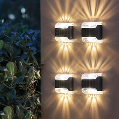 Solar Wall Sconce Outdoor Waterproof LED Light for Garden Patio Yard