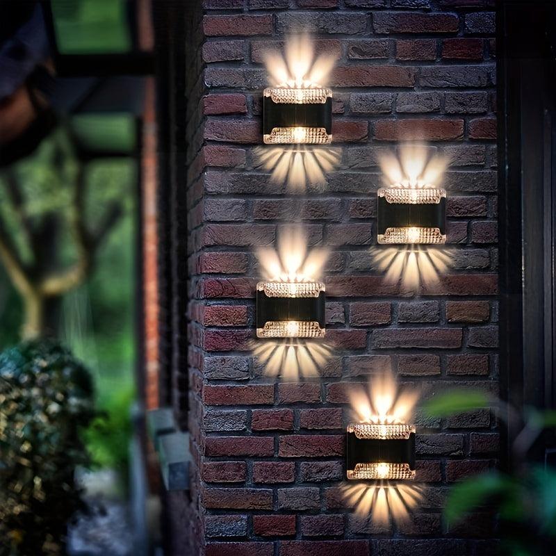 Solar Wall Sconce Outdoor Waterproof LED Light for Garden Patio Yard