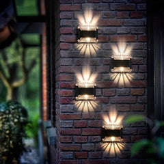 Solar Wall Sconce Outdoor Waterproof LED Light for Garden Patio Yard