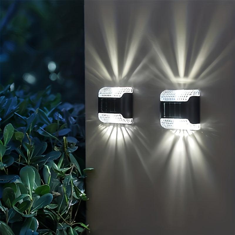 Solar Wall Sconce Outdoor Waterproof LED Light for Garden Patio Yard