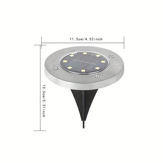4 Pack Solar Ground Lights Outdoor Waterproof Deck Lights for Landscape