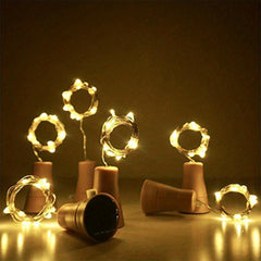 6pcs Solar Wine Bottle Lights 20 LED Fairy Light Garden Decor