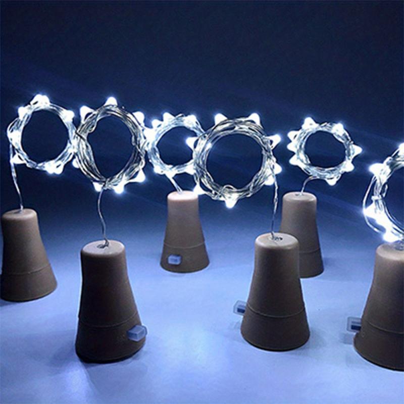 6pcs Solar Wine Bottle Lights 20 LED Fairy Light Garden Decor