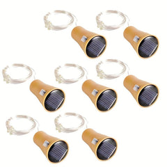 6pcs Solar Wine Bottle Lights 20 LED Fairy Light Garden Decor