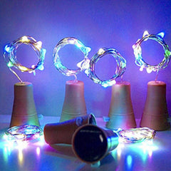 6pcs Solar Wine Bottle Lights 20 LED Fairy Light Garden Decor