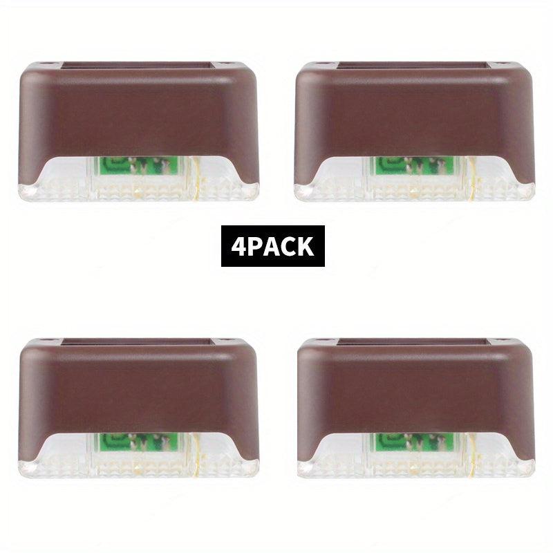 4pcs Solar Fence Wall Light Outdoor Garden Waterproof Wall Railing Corridor