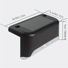 4pcs Solar Fence Wall Light Outdoor Garden Waterproof Wall Railing Corridor