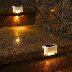 4pcs Solar Fence Wall Light Outdoor Garden Waterproof Wall Railing Corridor