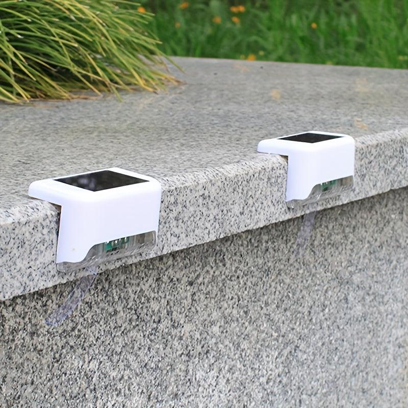 4pcs Solar Fence Wall Light Outdoor Garden Waterproof Wall Railing Corridor