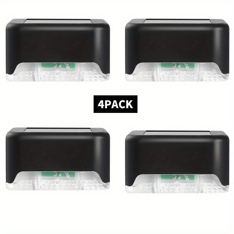 4pcs Solar Fence Wall Light Outdoor Garden Waterproof Wall Railing Corridor