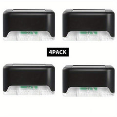 4pcs Solar Fence Wall Light Outdoor Garden Waterproof Wall Railing Corridor
