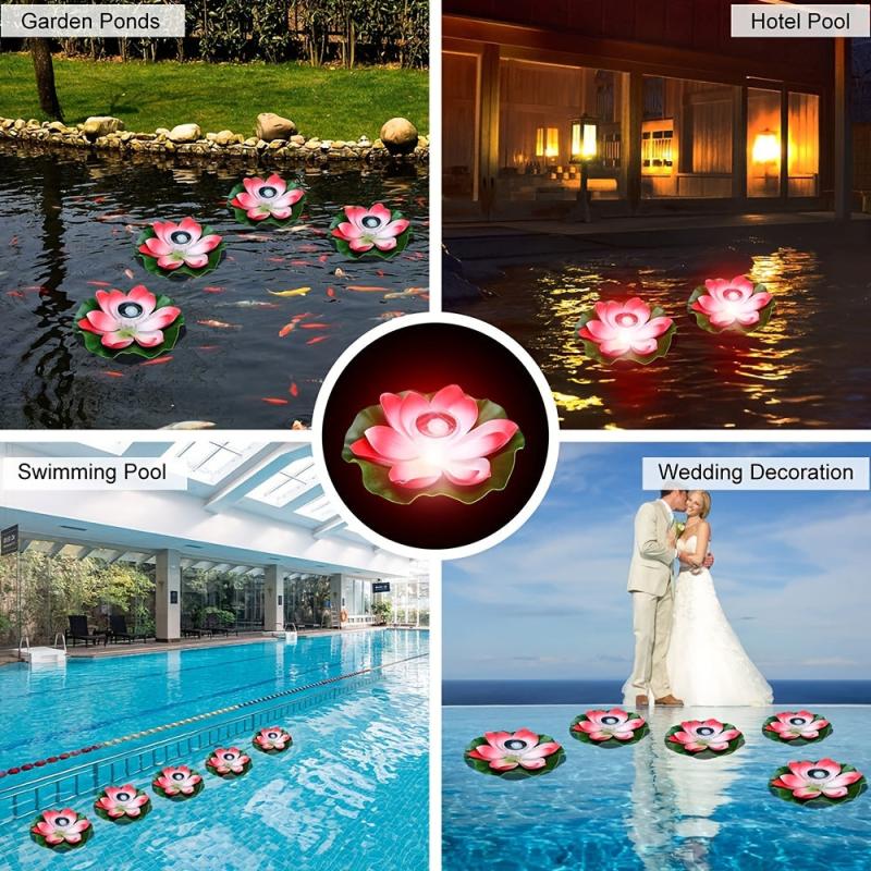 Solar Floating Lotus Light for Garden Pond Night Light