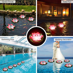 Solar Floating Lotus Light for Garden Pond Night Light