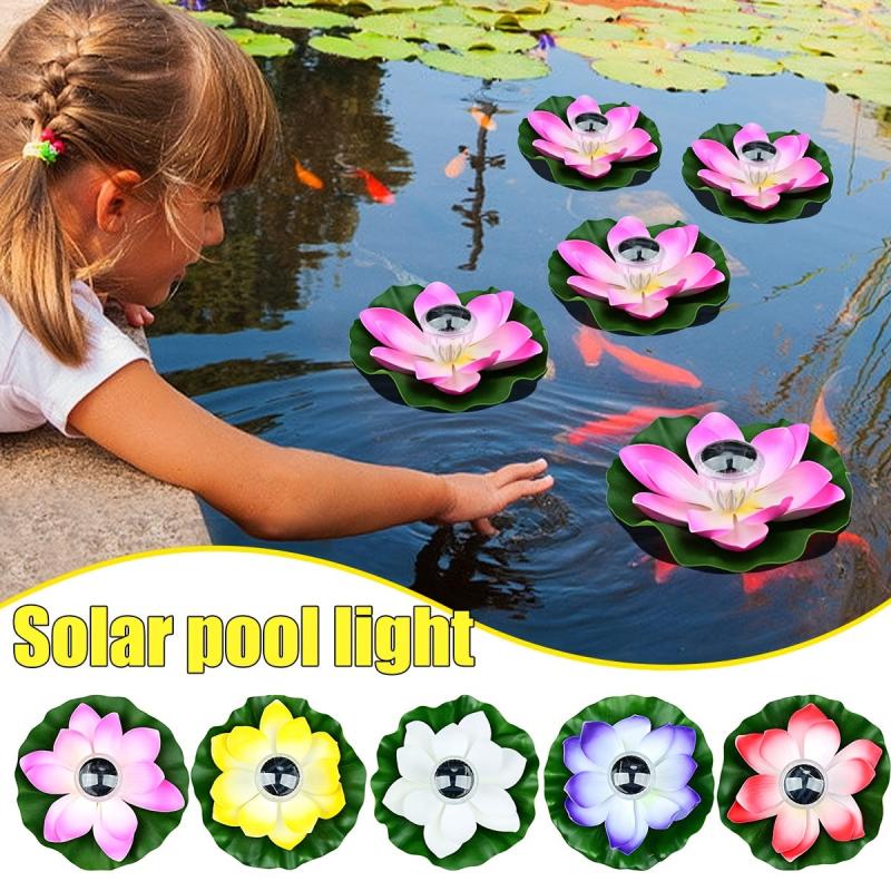Solar Floating Lotus Light for Garden Pond Night Light