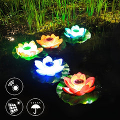 Solar Floating Lotus Light for Garden Pond Night Light