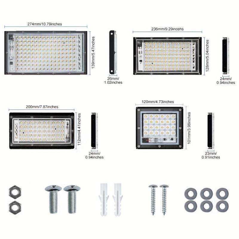 200W LED Street Lamp IP65 Waterproof 220V Security Wall Outdoor Floodlights