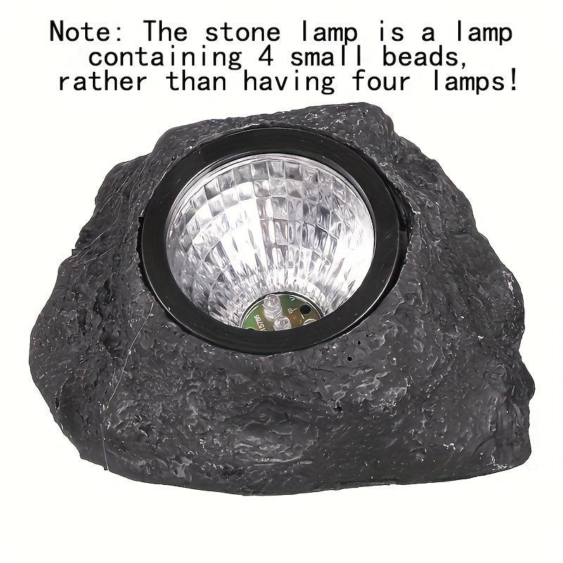 Solar Step Light Faux Stone Spotlights Waterproof Outdoor Decoration