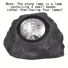 Solar Step Light Faux Stone Spotlights Waterproof Outdoor Decoration
