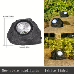 Solar Step Light Faux Stone Spotlights Waterproof Outdoor Decoration