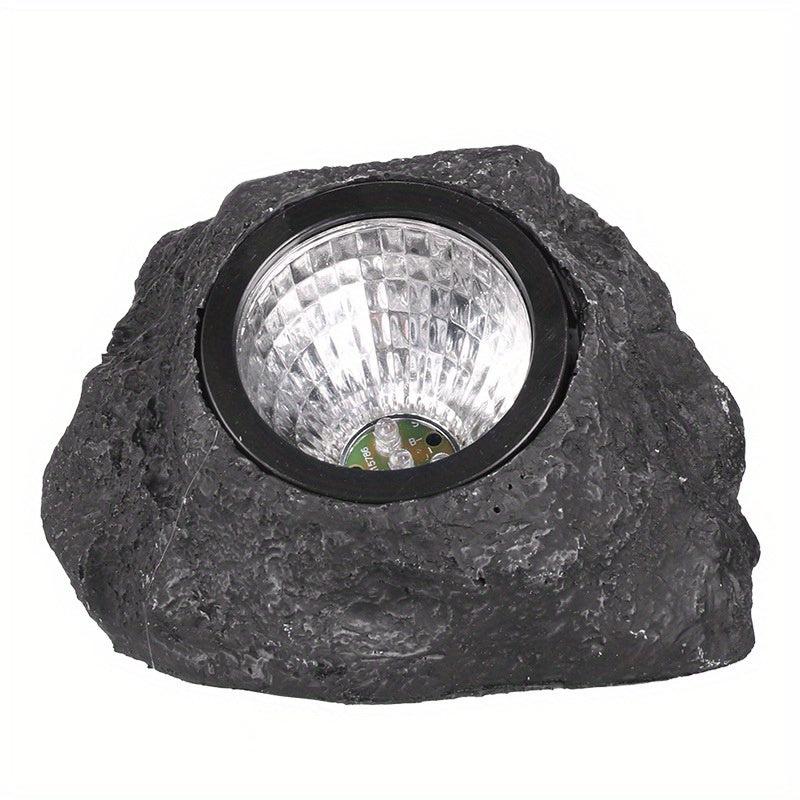 Solar Step Light Faux Stone Spotlights Waterproof Outdoor Decoration