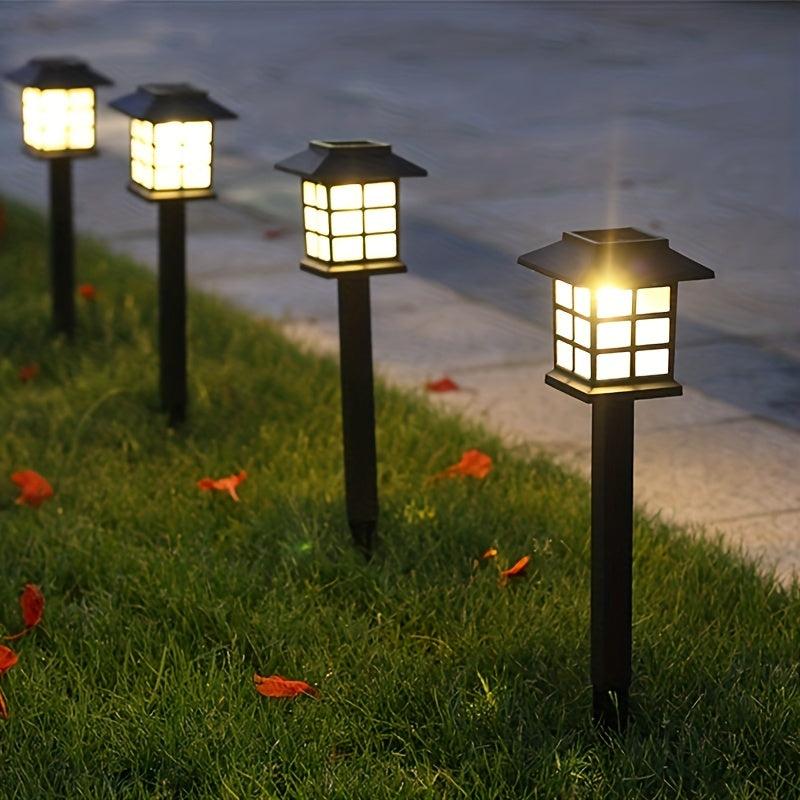 2pcs Solar Garden Light Waterproof LED Lawn Light