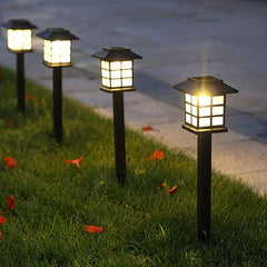 2pcs Solar Garden Light Waterproof LED Lawn Light