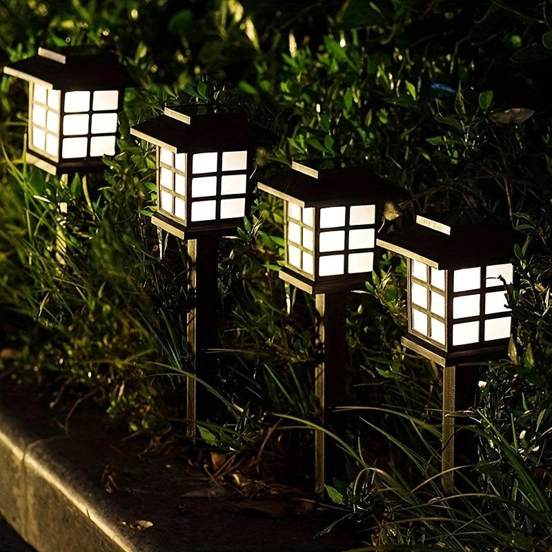 2pcs Solar Garden Light Waterproof LED Lawn Light