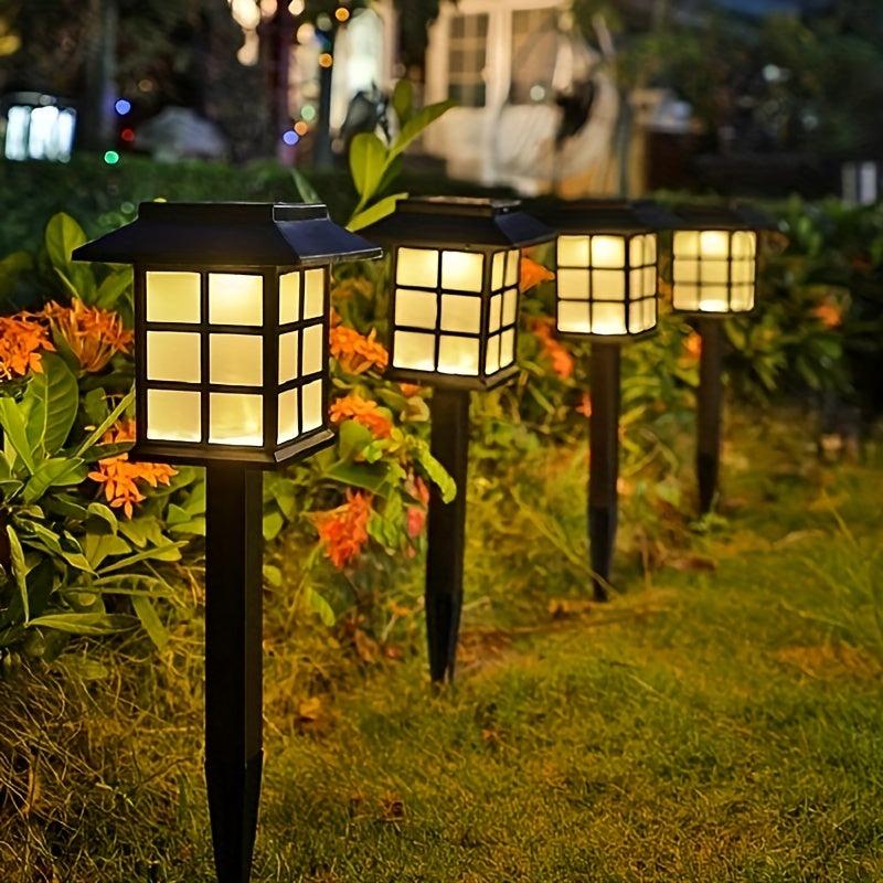 2pcs Solar Garden Light Waterproof LED Lawn Light